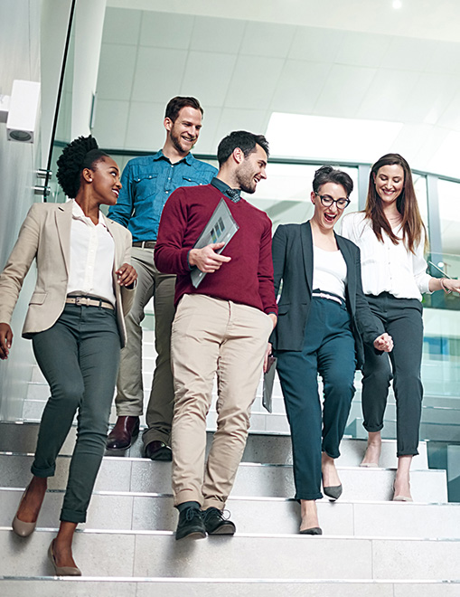group of young diverse professionals